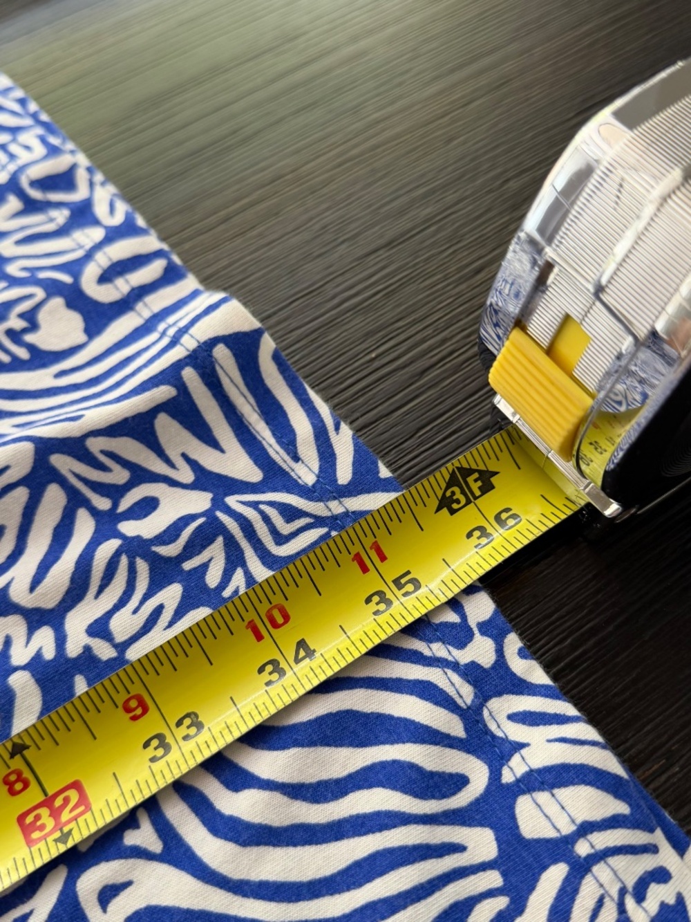 LILLY PULITZER Women’s Large Blue & White Print Bubble Short Sleeve Rosen Dress - Picture 6 of 7